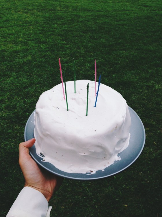 angel food cake for mom-o's 93rd birthday!